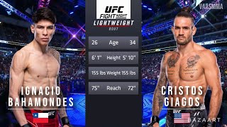 IGNACIO BAHAMONDES VS CHRISTOS GIAGOS FULL FIGHT UFC VEGAS 90 [upl. by Nader]