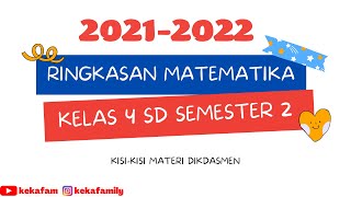 RANGKUMAN RINGKASAN MATERI MATEMATIKA KELAS 4 SD SEMESTER 2 [upl. by Yona]