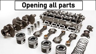 How to open ISUZU 4JB1 Engine all parts and priston piston cram cylinder head Engine block [upl. by Jeana]