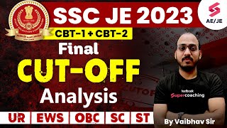 SSC JE Final Cut Off 2023 Civil  SSC JE Expected Cut Off 2023  SSC JE CBT2 Cut Off 2023 [upl. by Eirrehs]