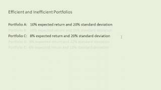 Efficient and inefficient portfolios [upl. by Birdt]