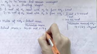 Dinitrogen and dihydrogen react with each other to produce ammonia according to the following [upl. by Rema]