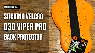 Sticking velcro tape to D30 Viper Pro back protector [upl. by Fred]