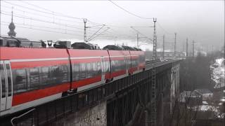 Viel Güterverkehr an der Frankenwaldrampe bei Ludwigsstadt am 06042013 [upl. by Tallbot]