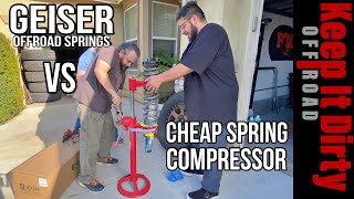 Geiser Offroad Spring Install  Is a cheap spring compressor enough [upl. by Va361]