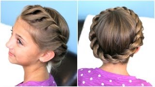 How to create a Crown Twist Braid  Updo Hairstyles [upl. by Naeroled]