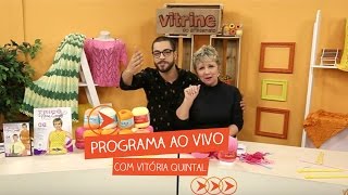 Programa Ao Vivo com Vitória Quintal  Vitrine do Artesanato na TV [upl. by Enelyak]