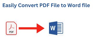 How to convert PDF File to Microsoft Word [upl. by Doi790]