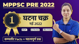 MPPSC PRE Current Affairs 2022  Ghatna Chakra May 2022  Current Affairs for MPPSC  Current Affair [upl. by Calendre]