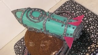 Space Rocket Birthday Cake Howto [upl. by Auqenwahs]