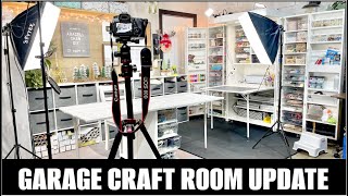 Giving my GARAGE CRAFT ROOM a much needed MAKEOVER [upl. by Torr882]