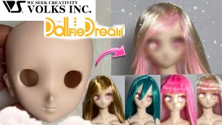 Unboxing My First Dollfie Dream 😭🤩 doing her FaceUp  Wig Haul [upl. by Anyel]