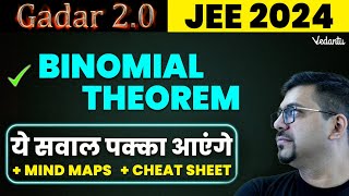 Binomial Theorem Class 12 JEE PYQs  JEE 2024 Class 12 Maths New Syllabus  Harsh SirVedantuMath [upl. by Creath]