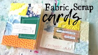 How to Make Cards Using Fabric SCRAPS [upl. by Bonni]