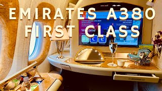 Emirates A380 First Class Dubai to Paris [upl. by Ramedlaw]