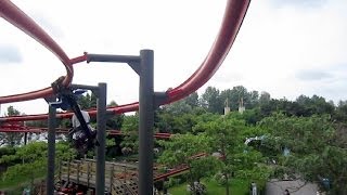 Vleermuis front seat onride HD POV Plopsaland De Panne [upl. by Natsyrt]