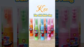 Kẹo bàn chải đánh răng kenghiensnack shortvideo unboxing youtubeshorts review snacks candy [upl. by Pich372]