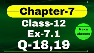 Class 12 Ex 71 Q1819 Math  Chapter7 Class12 Math  Integration  Ex 71 Q1819 Class 12 Math [upl. by Eniretak]