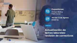 WEBINAR  Actualización de Temas Laborales [upl. by Ainiger]