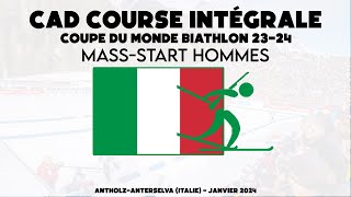 Biathlon  MassStart Hommes  AntholzAnterselva Italie  CDM 2324 Replay CAD 21012024 [upl. by Dorison]