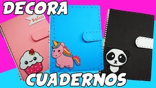 ♡ ¡Decora tus cuadernos  3 ideas ♡ [upl. by Obla]