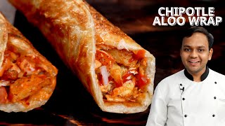 CRUNCHY ALOO WRAP  Chipotle Potato Roll  Work From Home Recipes  CookingShooking [upl. by Idham]