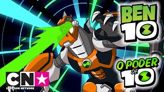 Ben 10  O poder de 10  Enormossauro  Raia a Jato  Cartoon Network [upl. by Yrellih]