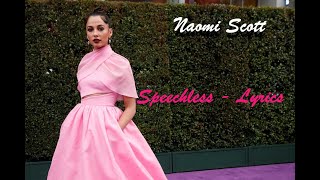 Naomi Scott  Speechless ♫ Lyrics Karaoke [upl. by Pascia]