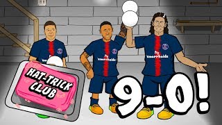 🎬90 HATTRICK CLUB🎬 Neymar gatecrashes HatTrick Club PSG vs Guingamp Parody [upl. by Wolsky]