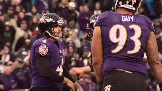 Final Drive Watch Flacco Play Through Torn ACL [upl. by Nored638]