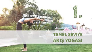 Temel Seviye AKIŞ YOGASI ♥ Her Yerde Yoga Serisi 1 [upl. by Ahsaeyt]