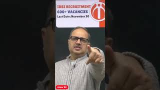 Must Apply for IDBI JAM  Last Date30th Nov shorts [upl. by Demakis]