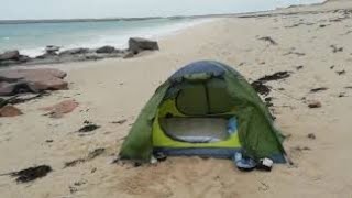 Solo Wild Camping in STRONG WINDS and HEAVY RAIN at Roundstone County Galway Ireland [upl. by Sualkcin]