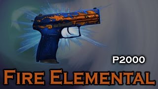 Fire Elemental P2000 StatTrak stickers skin preview FNMWFTWWBS [upl. by Elyac350]