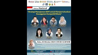 Webinar Stekom  ”Strategi Manajemen SDM untuk Mempertahankan Keunggulan Kompetitif Bisnis” [upl. by Onyx]