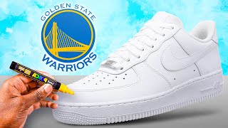 Customizing Air Force 1 Golden State Warriors Edition [upl. by Erreit]