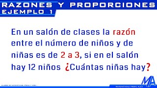 Razones y proporciones  Ejemplo 1 [upl. by Ahsaek]