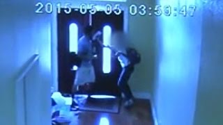 Girl 13 Fights Off Attacker in Her Own Home Caught on Tape [upl. by Nesmat]