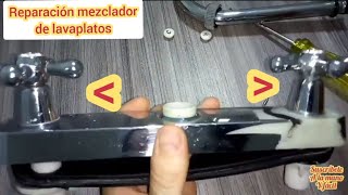 REPARACIÓN DE MESCLADOR O LLAVE DOBLE DE LAVAPLATOS [upl. by Nnalyrehs]