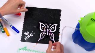 Crayola Marker Airbrush Demo [upl. by Wanonah]