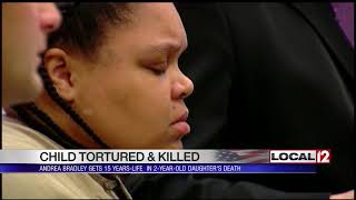 Andrea Bradley sentenced for the death of her twoyearold daughter [upl. by Fulks]