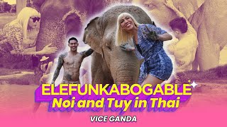 EleFUNkabogable Noi and Tuy in Thai  Vice Ganda [upl. by Akemrehs]