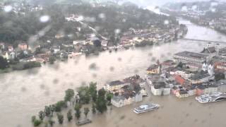 Hochwasser in Passau und Umgebung aus der Luft  Montag 3 Juni 2013 PNPde [upl. by Rialcnis]