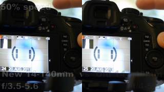 AF speed comparison new and old 14140mm lenses at 140mm [upl. by Malliw]