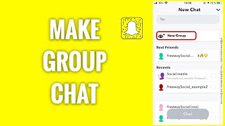 How To Make Group Chat On Snapchat [upl. by Ajak]