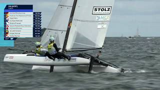 Nacra 17 Sailing  Turbo Speed  Foiling Upwind [upl. by Farrica]