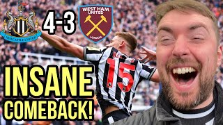 HARVEY BARNES WINNER Newcastle 43 West Ham MATCH VLOG [upl. by Nhabois]