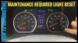 How To Reset The Maintenance Light On A 20072012 Honda CRV [upl. by Dustie]