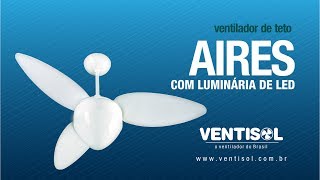 Ventilador de Teto Aires com Luminária de LED [upl. by Novihc]