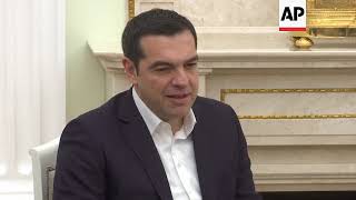 Putin holds talks with Greek PM in Moscow [upl. by Leahci]